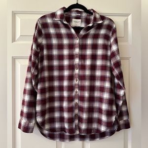 Plaid Button Front Flannel